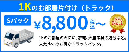 人気NO1 Sパック 目安：トラック 8,800円（税込）～